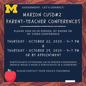 2020 Parent Teacher Conference Announcement 2020 Parent Teacher Conference Announcement